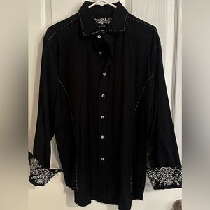 Zagiri Black Men's Casual Button Down Shirt